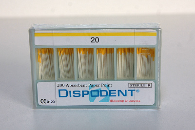 Штифты бумажные №20 (200 шт) Dispodent